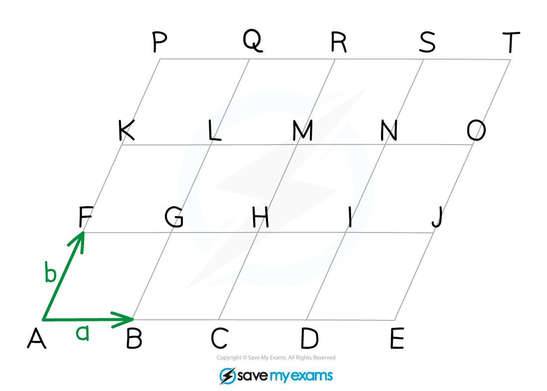 Vectors on a grid of parallelograms