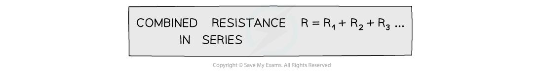 Resistors in series equation, downloadable AS & A Level Physics revision notes