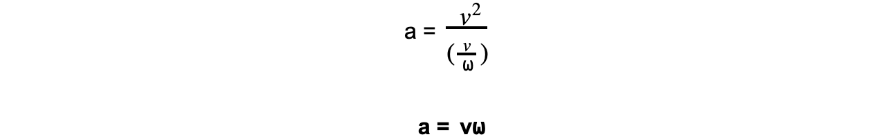 Calculating Centripetal Acceleration equation 4