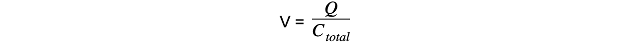 Derivation of C = Q:V equation 2