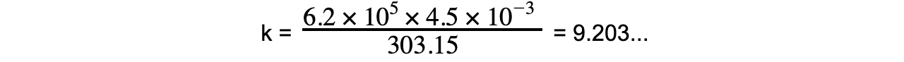 Ideal Gases equation Worked Example equation 2a