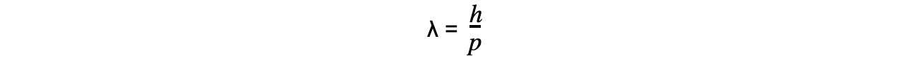 Calculating de Broglie Wavelength equation 1