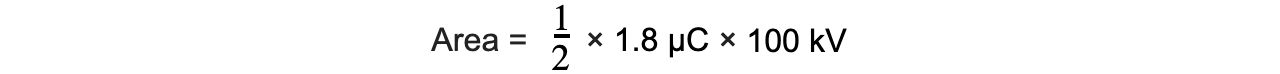 Area under a Potential–Charge Graph Worked Example equation 2