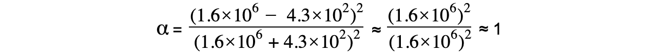 Intensity Reflection Coefficient Worked Example equation 3