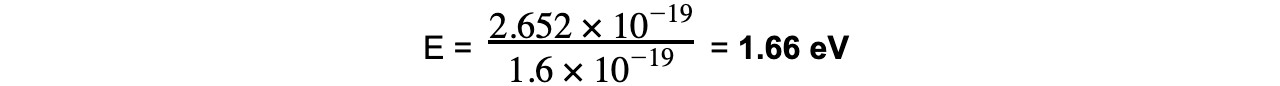 The Photoelectric Equation Worked Example equation