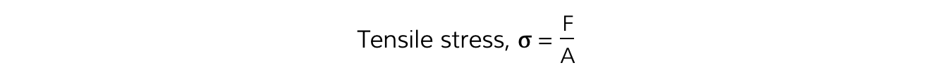 Tensile Stress equation