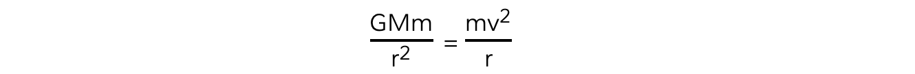 Circular Orbits Equation 1