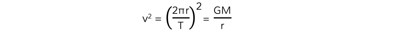 Circular Orbits Equation 4