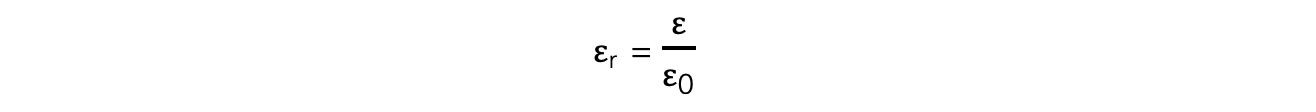 Relative Permittivity Equation