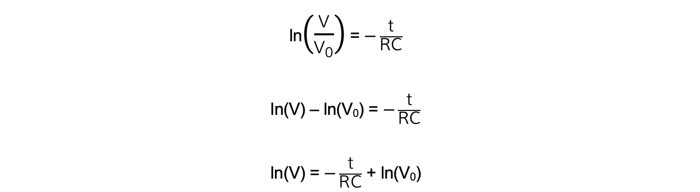 Capacitor Straight Line Equation Derivation