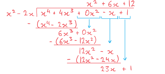 bus stop method for polynomial division with a quadratic divisor