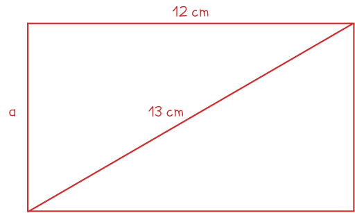 Diagram illustrating a problem involving the calculation of the area of a rectangle.