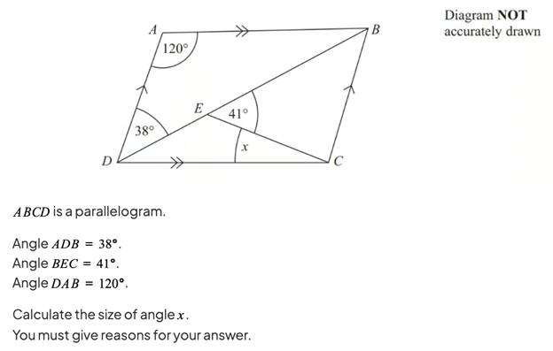 2D shape sample question