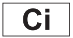 Bold letters 'Ci' inside a black-bordered rectangle on a white background, suggestive of a chemical element or symbol representation.