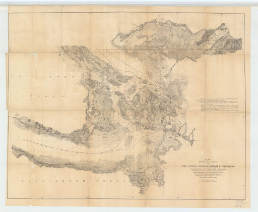 Antique, sepia-toned map titled "The Tenth Pennsylvania Provisional" showing detailed topographical features, water bodies, and contour lines with text annotations.