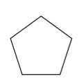 A regular shape with five equal sides and angles, outlined in black on a white background.