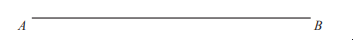 Line segment labelled 'A' on the left and 'B' on the right, representing a straight horizontal connection between two points.
