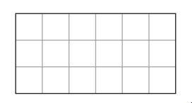 A grid with four rows and six columns of equal rectangles, outlined in black with a white background.