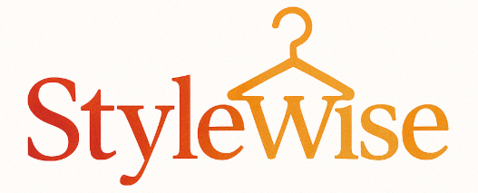 "StyleWise" logo in gradient red to orange text, incorporating a hanger design.