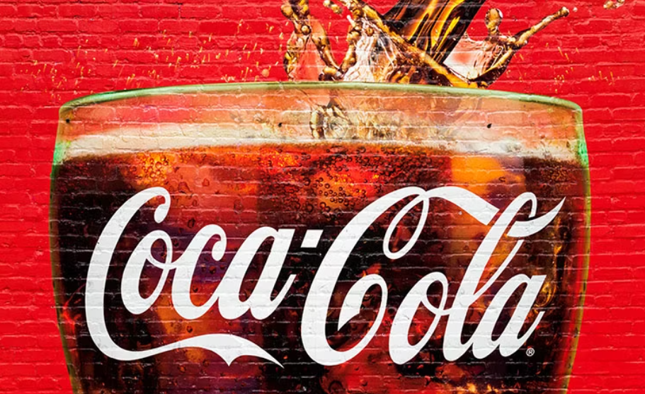 Coca Cola glass on a wall