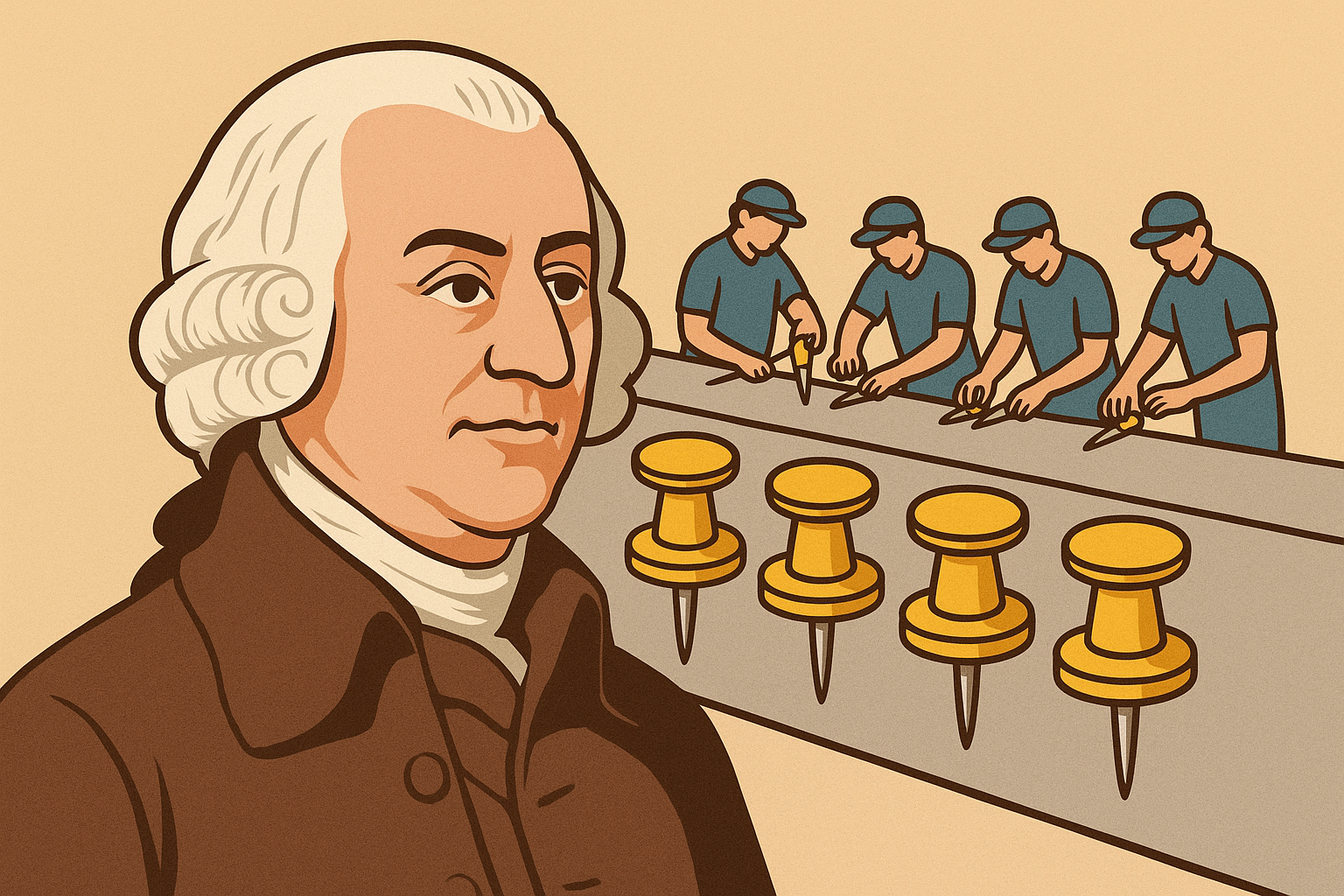 Adam Smith in a pin factory