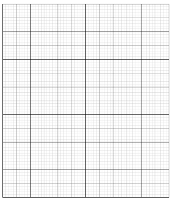 Blank graph paper.