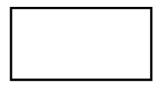 Simple black-bordered rectangle on a white background, resembling a blank frame or empty space, with no discernible features or text.