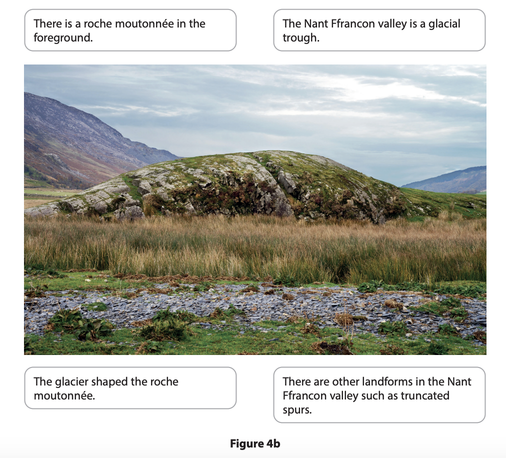 Glacial landforms in Nant Ffrancon, Wales
