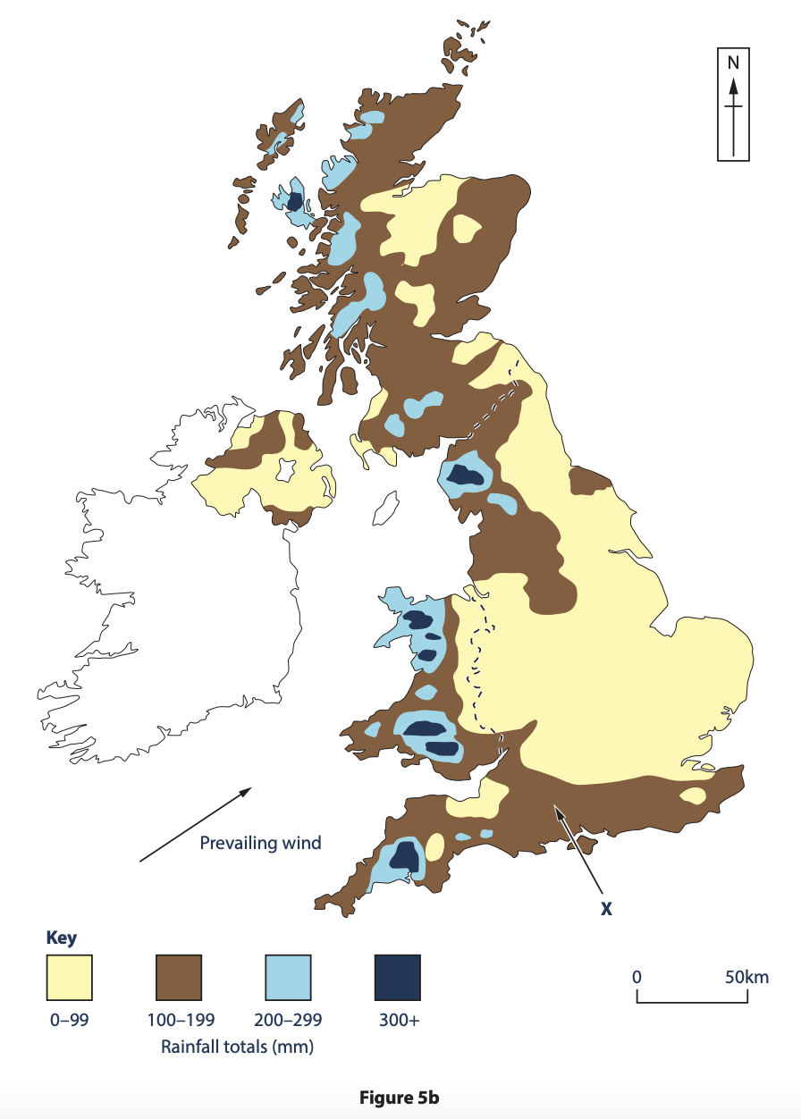 Rainfall totals in the UK, December 2022
