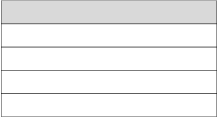 Table with a grey header and five empty white rows, separated by thin black lines. The header spans the entire table width.