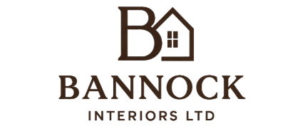 Logo of Bannock Interiors Ltd with stylised letters 'B' and 'I' forming a house shape above the company name and text "INTERIORS LTD" below.
