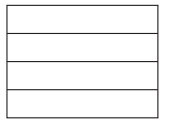 Four horizontal, equal-sized rectangular bands are stacked vertically, separated by thin black lines, on a plain white background.