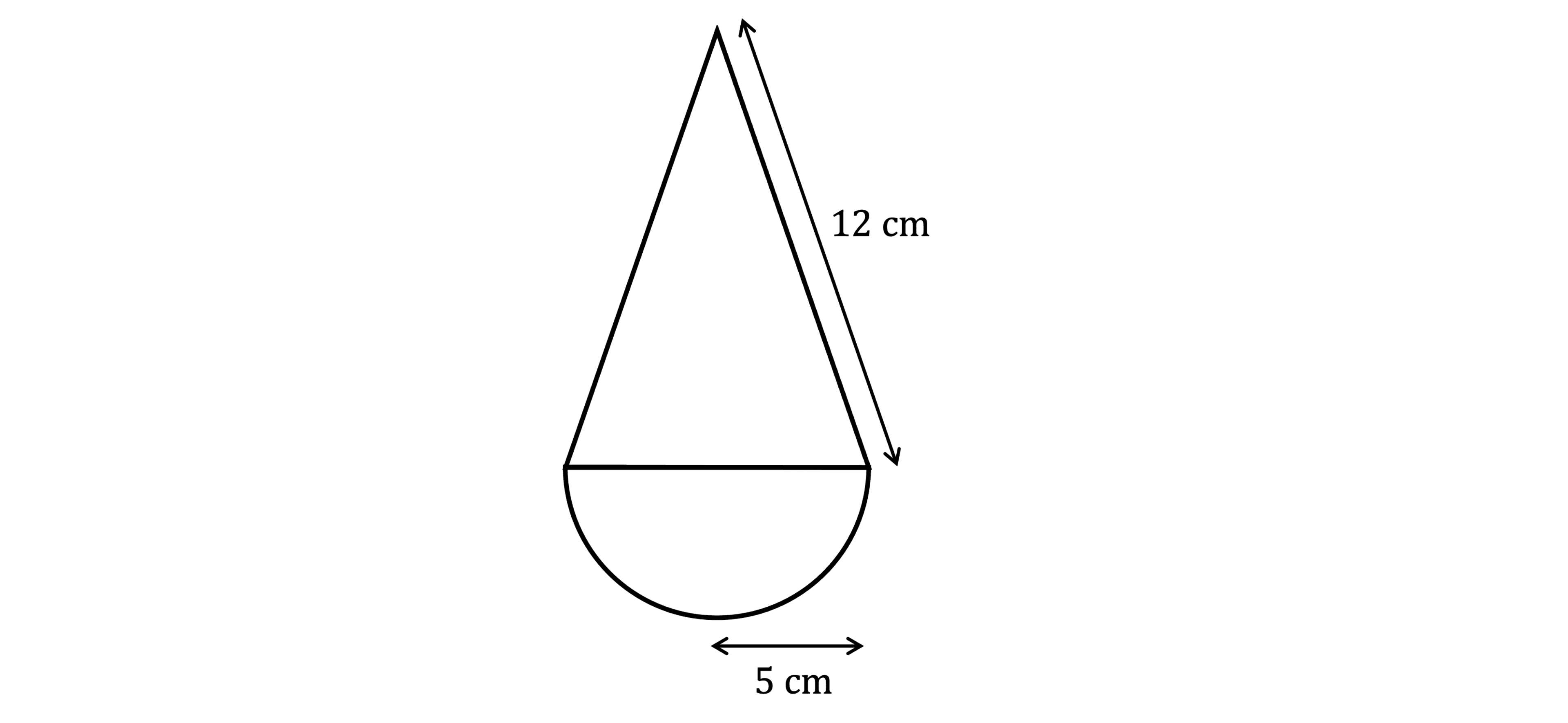 3D toy consisting of a cone on top of a hemisphere