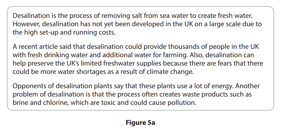 Information about the development of desalination in the UK