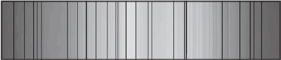 Abstract pattern with vertical black lines over a gradient grey background, creating alternating shaded columns and varied light intensity.