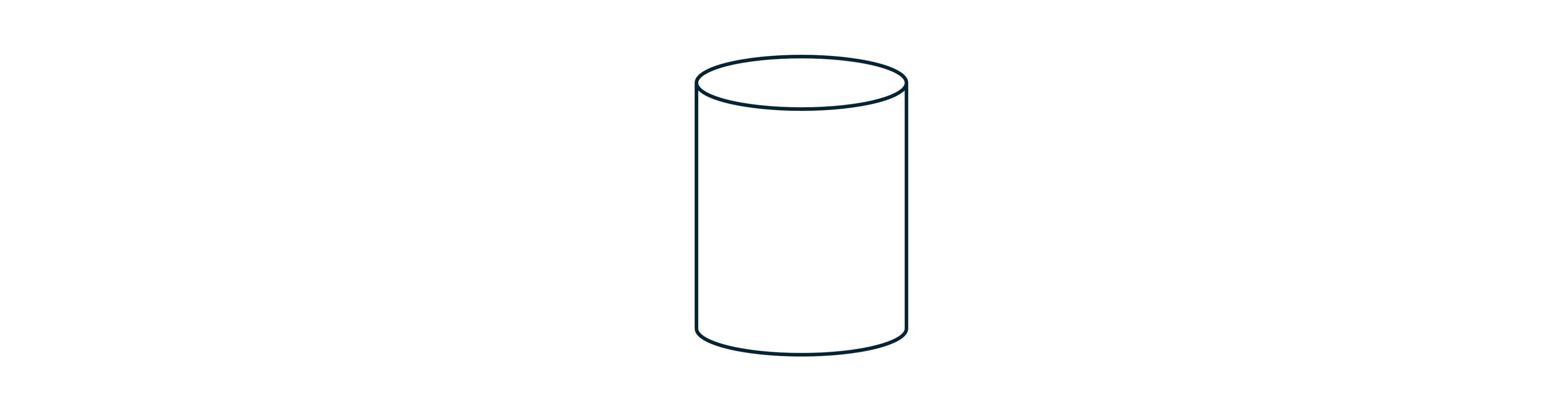 Simple line drawing of a vertical cylinder.