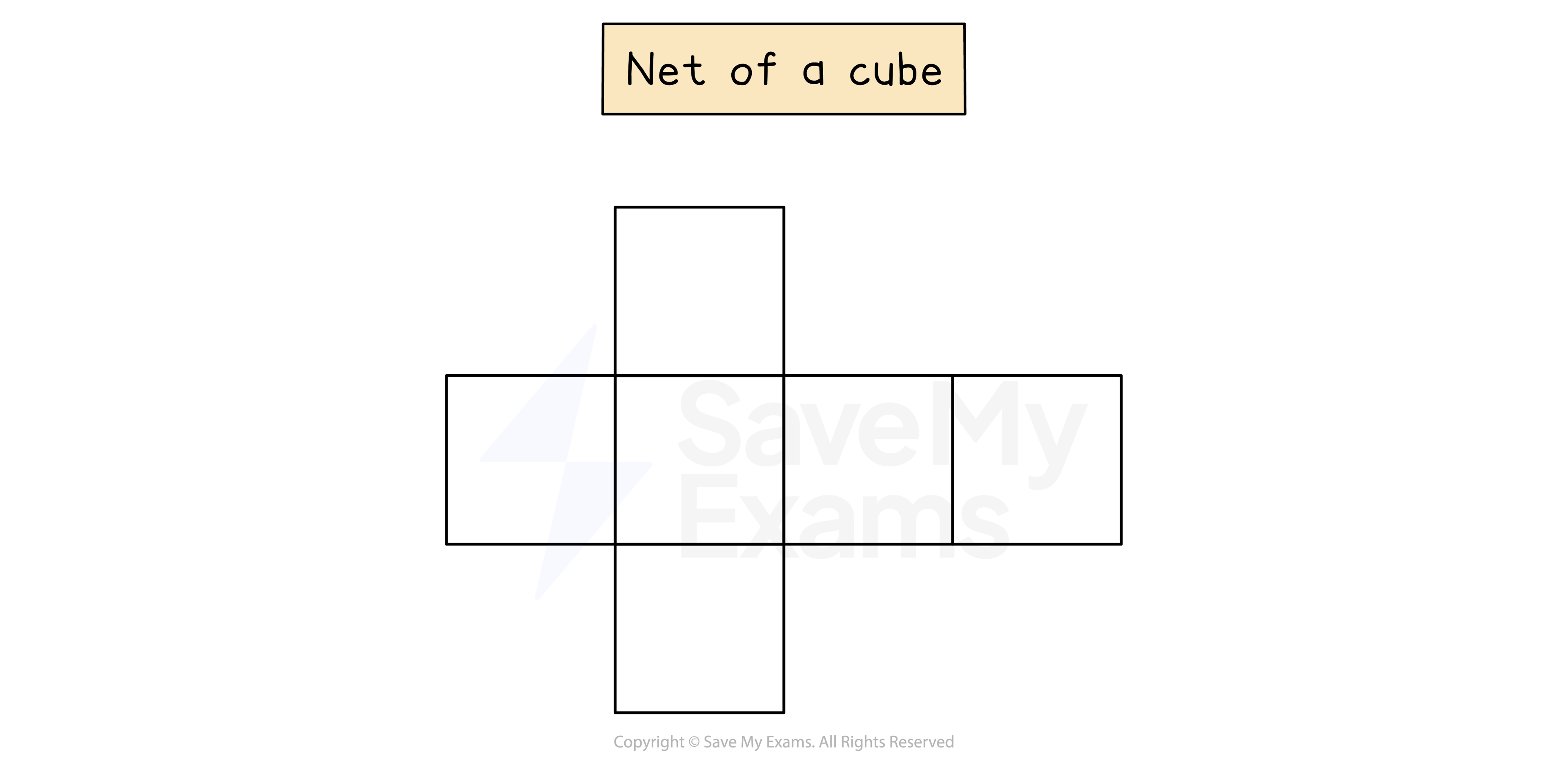 Cross shaped net of a cube