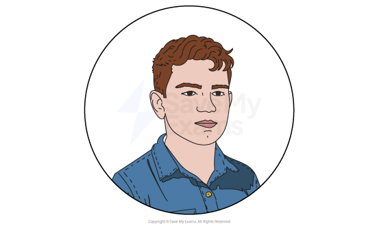 Illustration of a person with curly hair wearing a blue collared shirt, within a circular frame, against a white background.