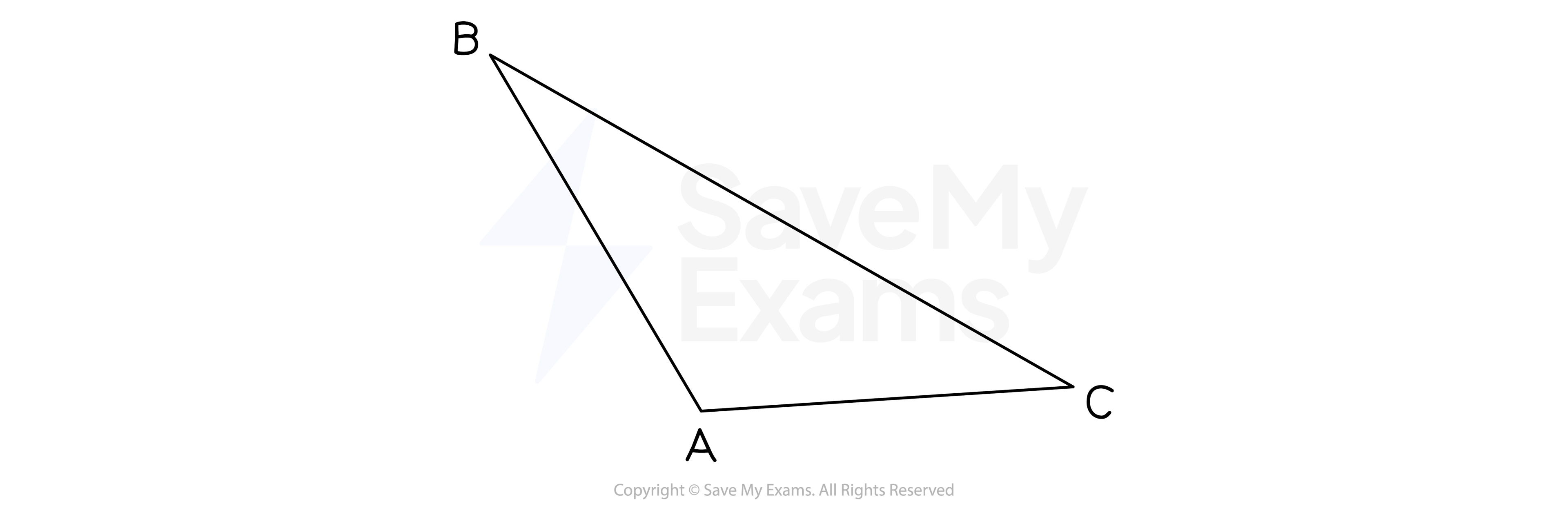 General Triangle ABC, IGCSE & GCSE Maths revision notes