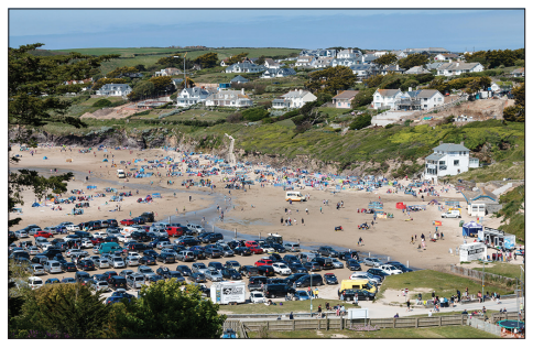 A beach in the south west of the UK