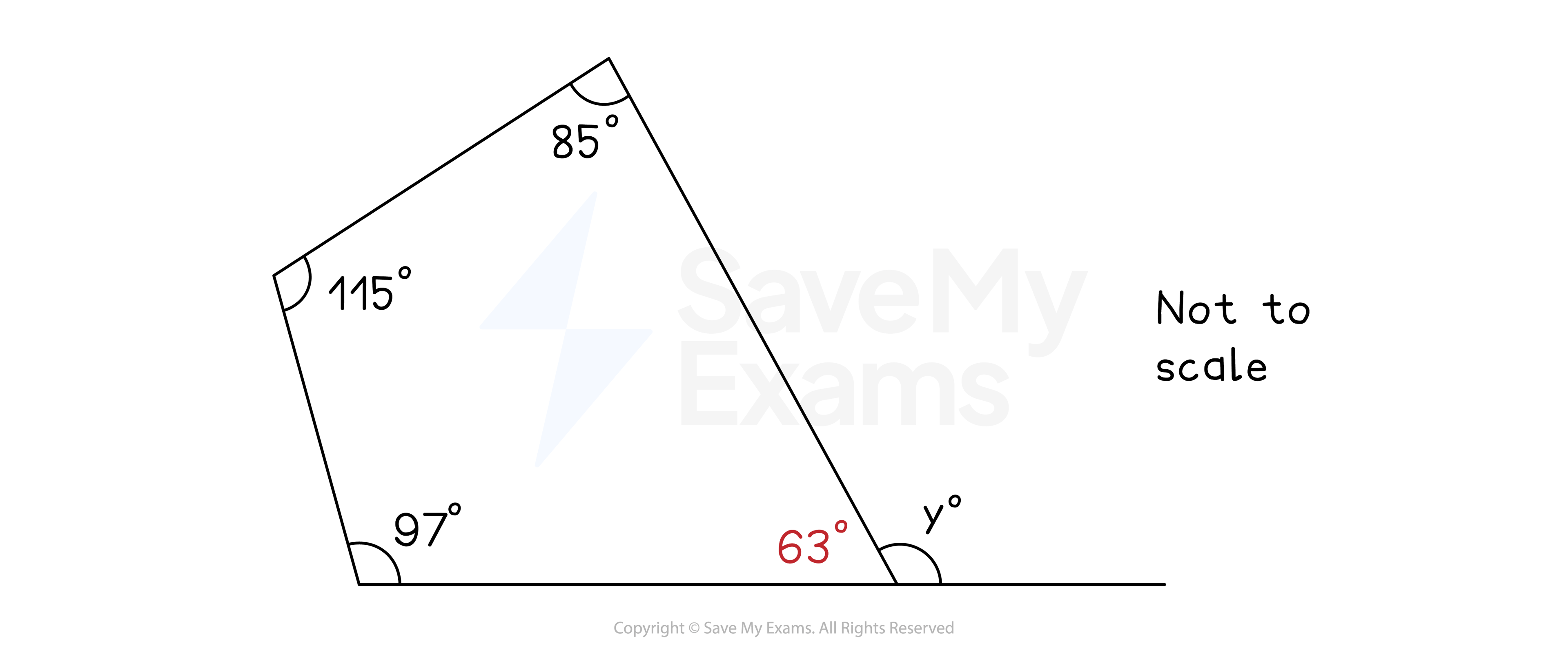 Quadrilateral angle properties worked example working