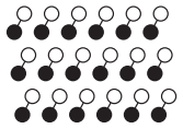 Rows of magnifying glass icons—black handles and frames—with white lenses repeated in a grid pattern on a white background.