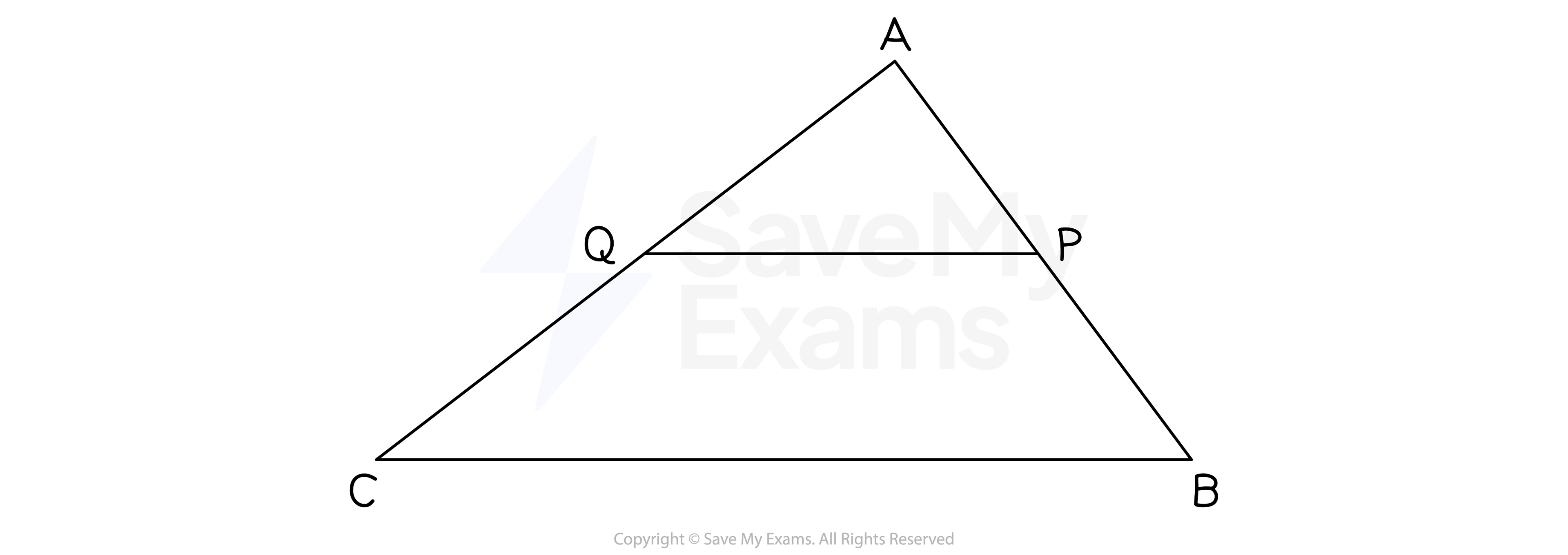 Overlapping similar triangles