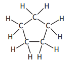 Hexagonal cyclohexane molecule diagram with alternating single bonds between carbon atoms, each bonded to two hydrogen atoms.