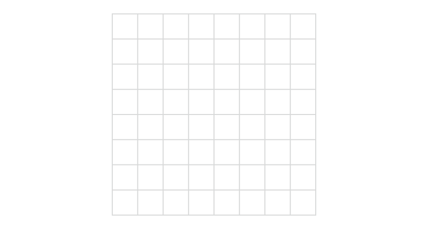 Blank grid, 8 squares tall and 10 squares wide