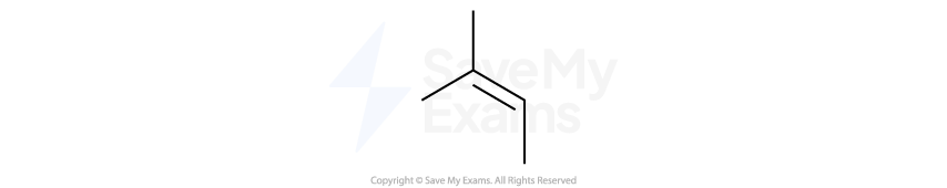 Chemical structure diagram of isobutane, featuring a central carbon atom bonded to three additional carbon atoms, forming a 'Y' shape.