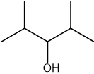 Chemical structure of 2,4-dimethylpentan-3-ol.