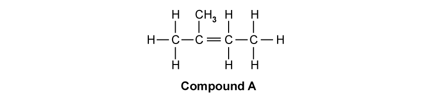 Compound A, CH3C(CH3)=CH2CH3