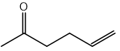 Chemical structure of hex-5-en-2-one.