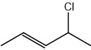 Chemical structure of E-4-chloropen-2-ene.